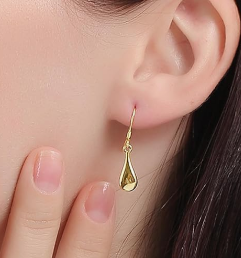 Gold Dangle Earrings for Women Small Gold Hoop Earrings - Image 2