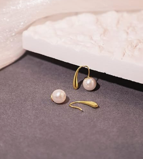 Water Drop Earrings 18k Gold Plated Earrings for Women - Image 3