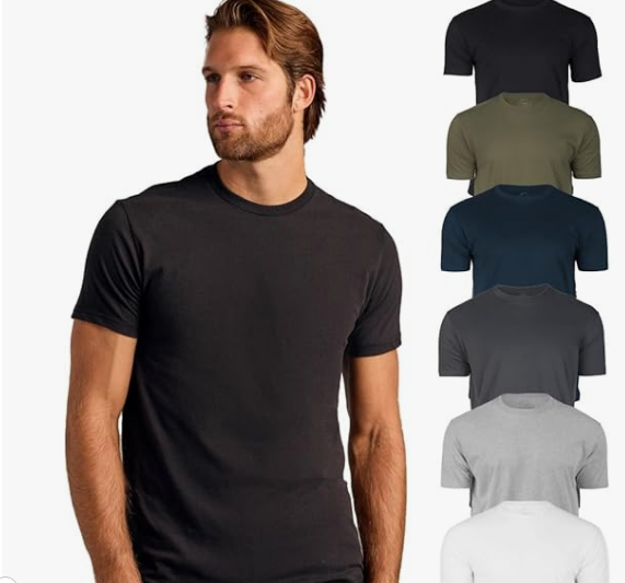 T-Shirts - Short Sleeve Crew Neck Plain Novelty T Shirt for Men