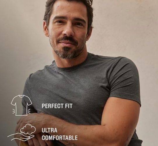 T-Shirts - Short Sleeve Crew Neck Plain Novelty T Shirt for Men - Image 3